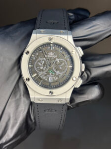 ELEGANCE BLACK SKELETON DIAL WITH DATE WATCH