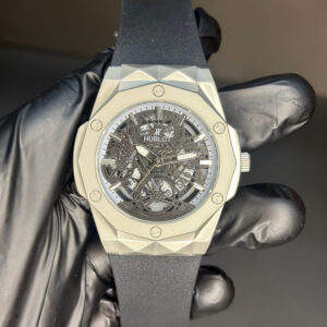 HB BLACK SKELETON DIAL WATCH