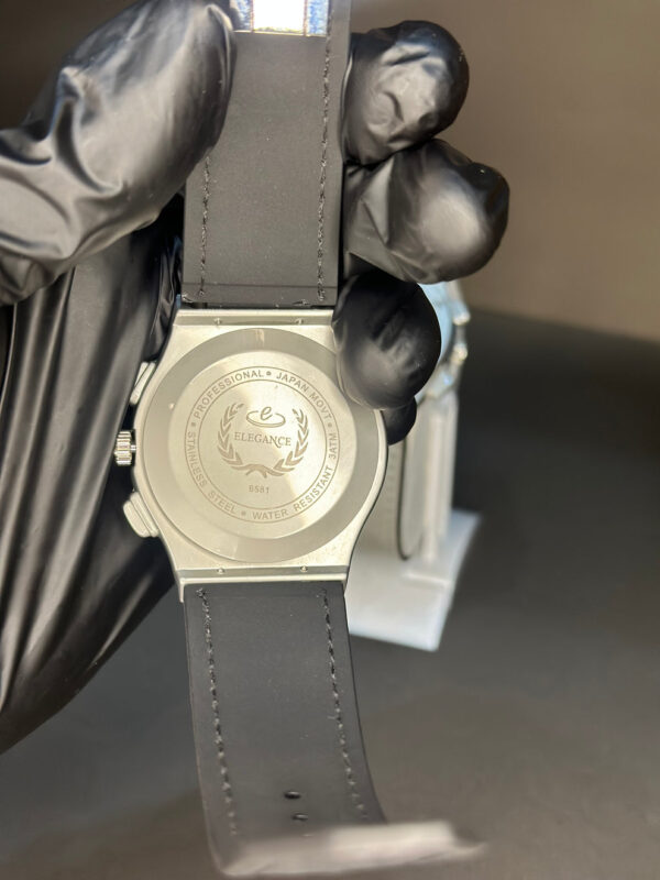 ELEGANCE BLACK SKELETON DIAL WITH DATE WATCH - Image 4