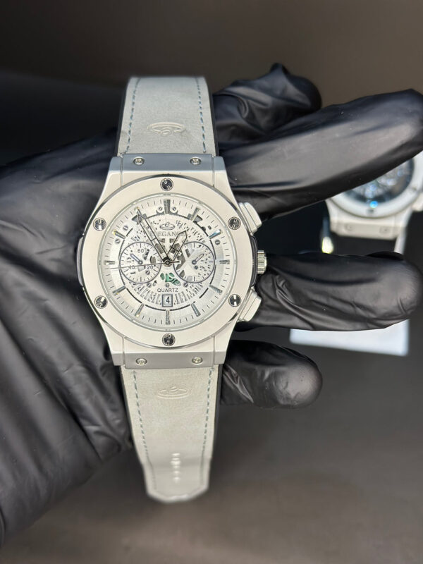ELEGANCE SKELETON DIAL QUARTS DATE WATCH - Image 4