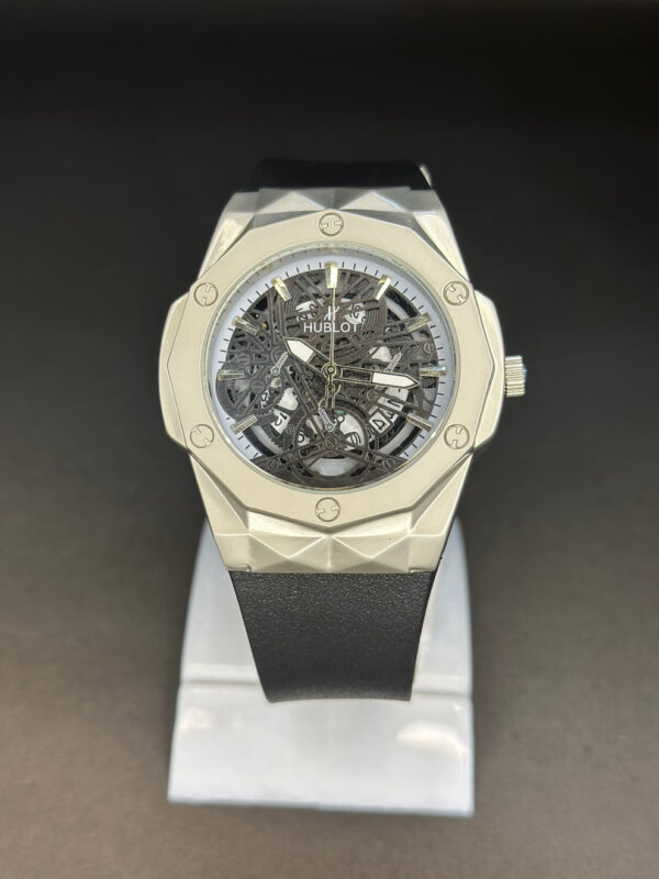 HB BLACK SKELETON DIAL WATCH - Image 2