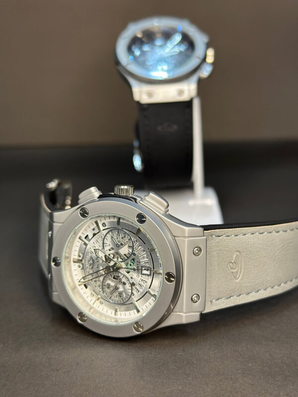 ELEGANCE SKELETON DIAL QUARTS DATE WATCH - Image 5
