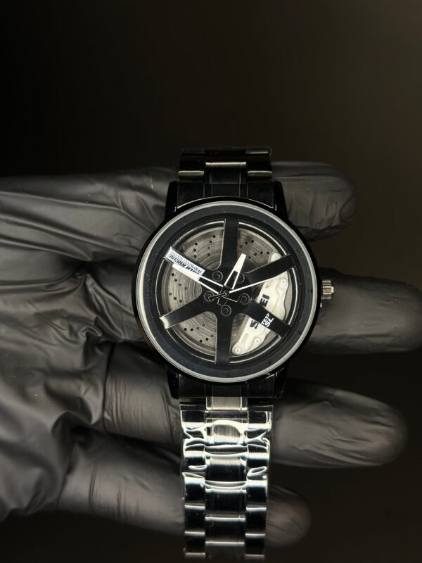 ROTATING WHEEL RIM WATCH (RED & WHITE) - Image 2