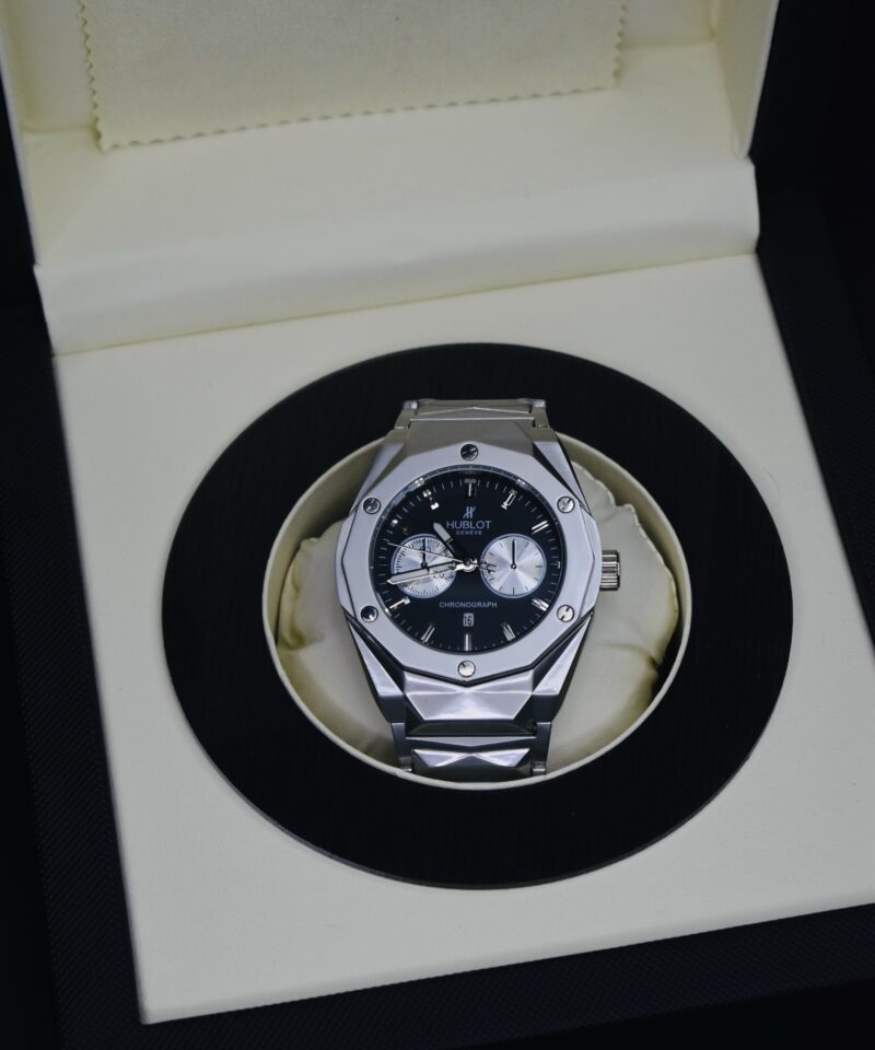 HUBLO DIAMOND CUT SKELETON WATCH